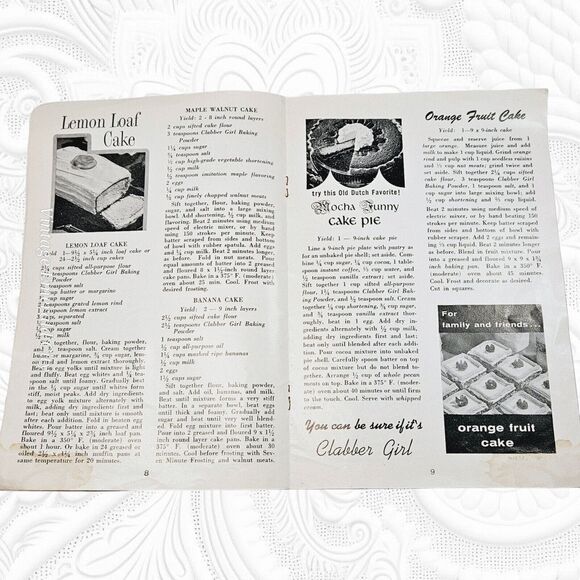 Fine Baking is Family Fun Vintage Recipe Book Clabber Girl c. 1950s Bake Booklet - Picture 7 of 10